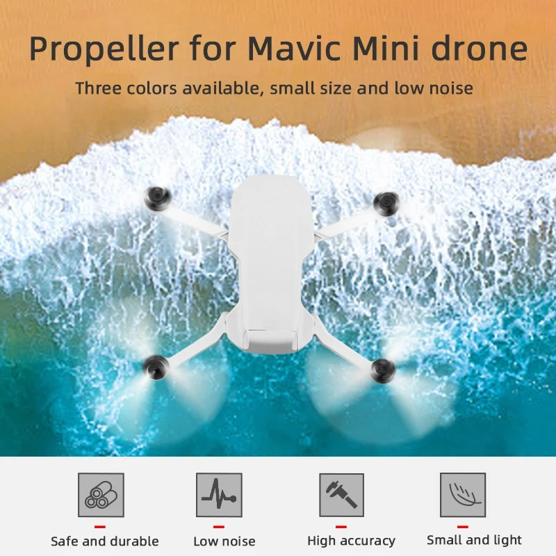 Three-Blade Propeller for DJI Mavic Mini/ Mini 2 Drone Props, Red