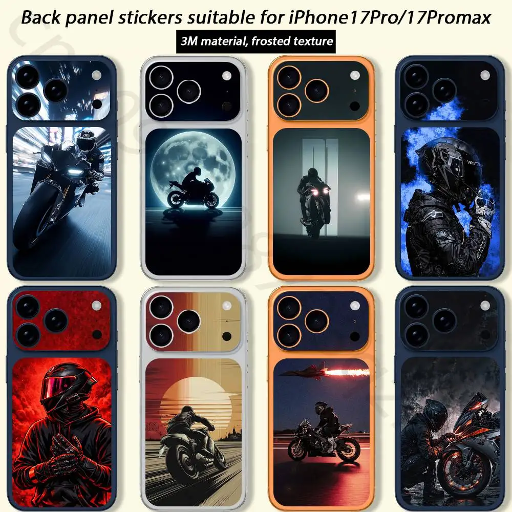 

motorcycle rider TICKET Decal Skin Wrap for iPhone 17 Pro or Pro max Protective Film for Back, Frame, Camera