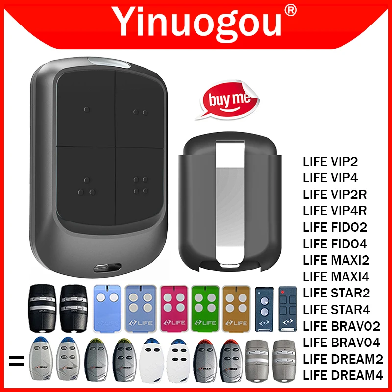 LIFE MAXI MAXI2 MAXI4 DREAM DREAM2 DREAM4 FIDO FIDO2 FIDO4 VIP2 VIP4 VIP2R VIP4R STAR2 STAR4 BRAVO2 BRAVO4 Garagenfernbedienung