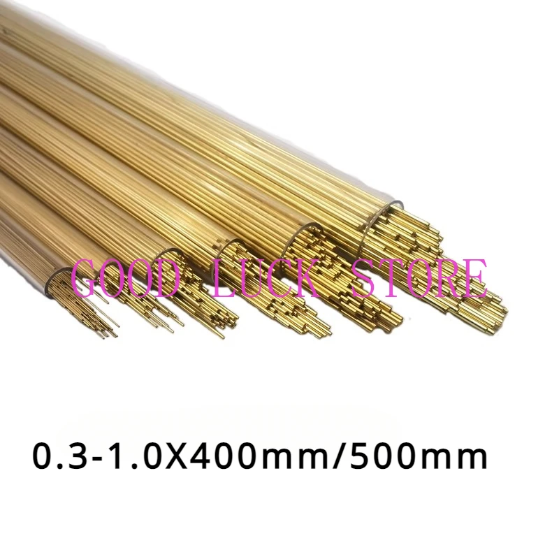 100PCS  Brass Electrode Tube Single Hole 0.2/0.4/0.6/0.8/1.0*400mm/500mm for EDM Drilling Machine