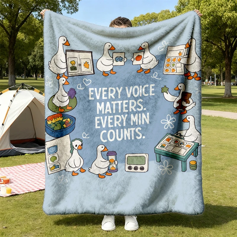 Bcba Flannel Blanket Aba Therapist Silly Goose Flannel Throw Silly Goose Gift Autism Teacher Sped Teacher Rbt Behavior