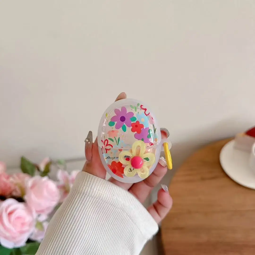 لهواوي Freebuds SE3 SE2 Freebuds Pro4 pro3 pro2 Pro 5i 6i 4i 3i 4e 4 5 6 FreeClip حقيبة سماعة الاذن لينة زهرة الغطاء الواقي #6