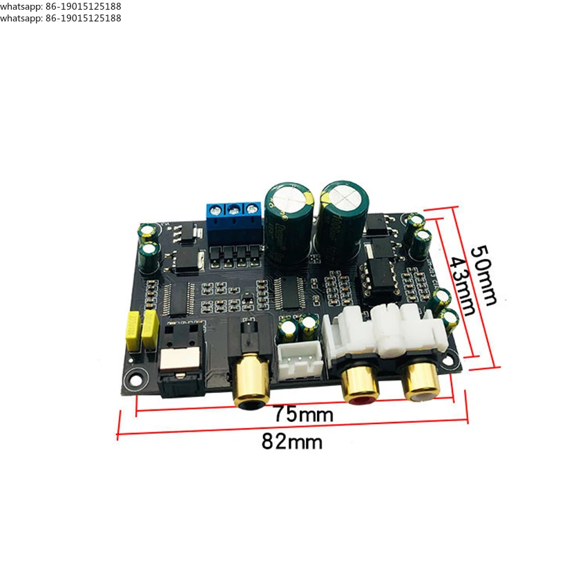 Coaxial + Optical Fiber DAC Audio Decoder Board CS8416 CS4398 Chip 24Bit 192KHz Sound Card Decoding Module DAC Decoder Board