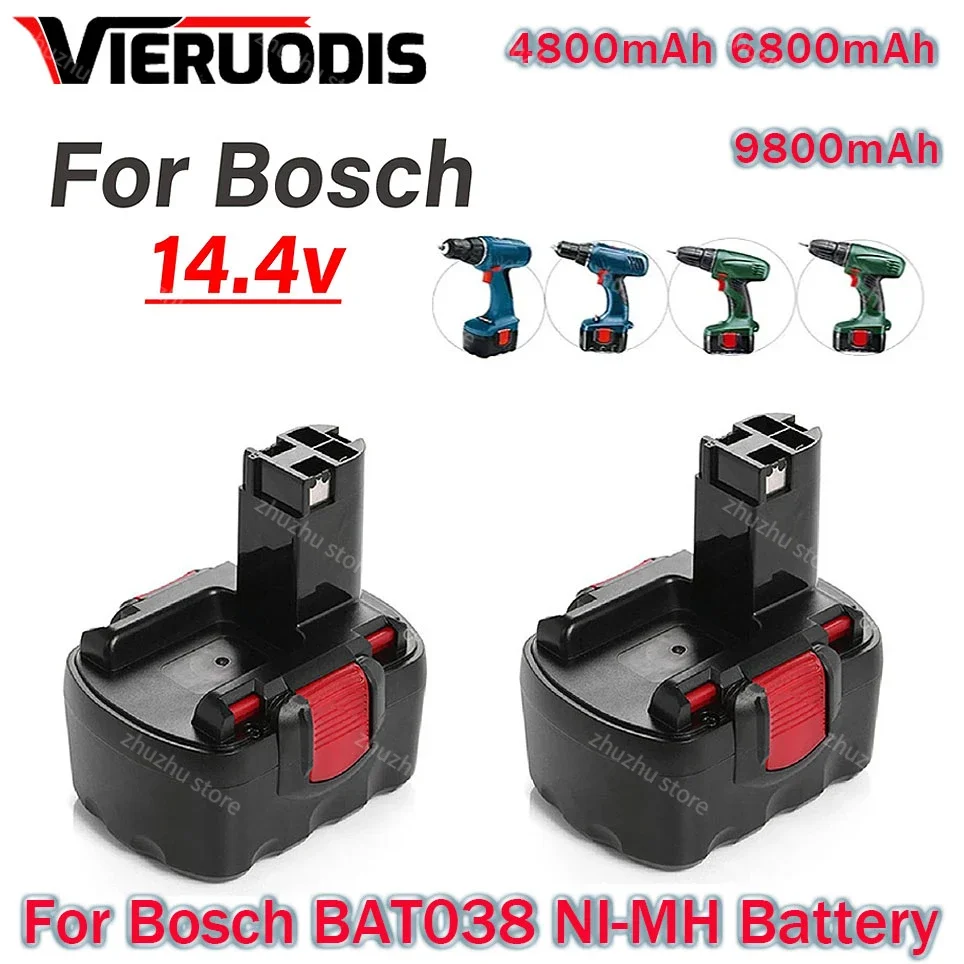 

For Bosch 14.4V 3500mAh Ni-MH Rechargeable Power Tool Battery For Bosch BAT038 BAT040 BAT041 BAT140 BAT159 batterie