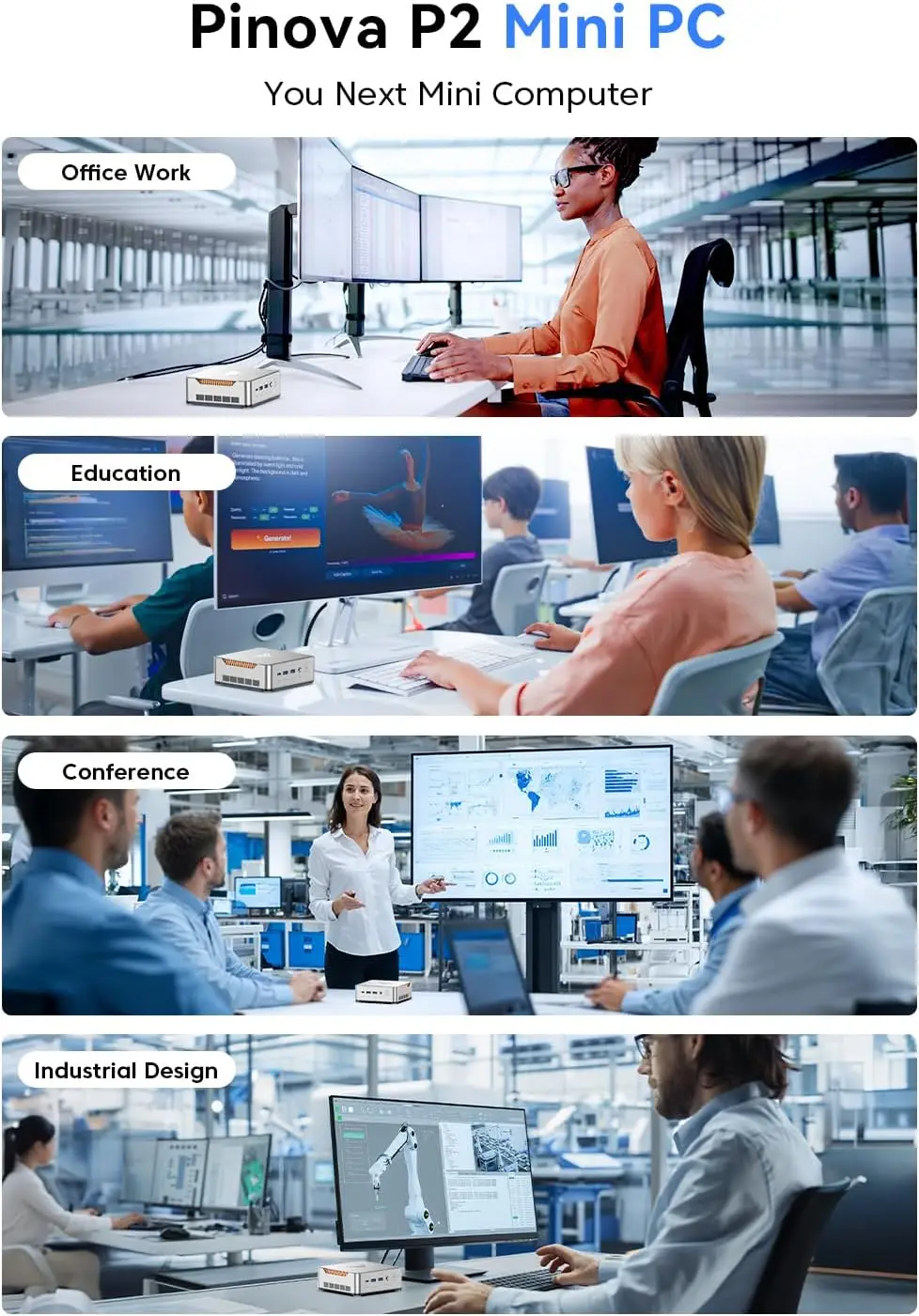 KAMRUI Mini PC AMD Ryzen 3 4300U 16GB DDR4 512GB M.2 SSD Windows 11 Pro Triple 4K Display Mini Desktop Computers Micro PC