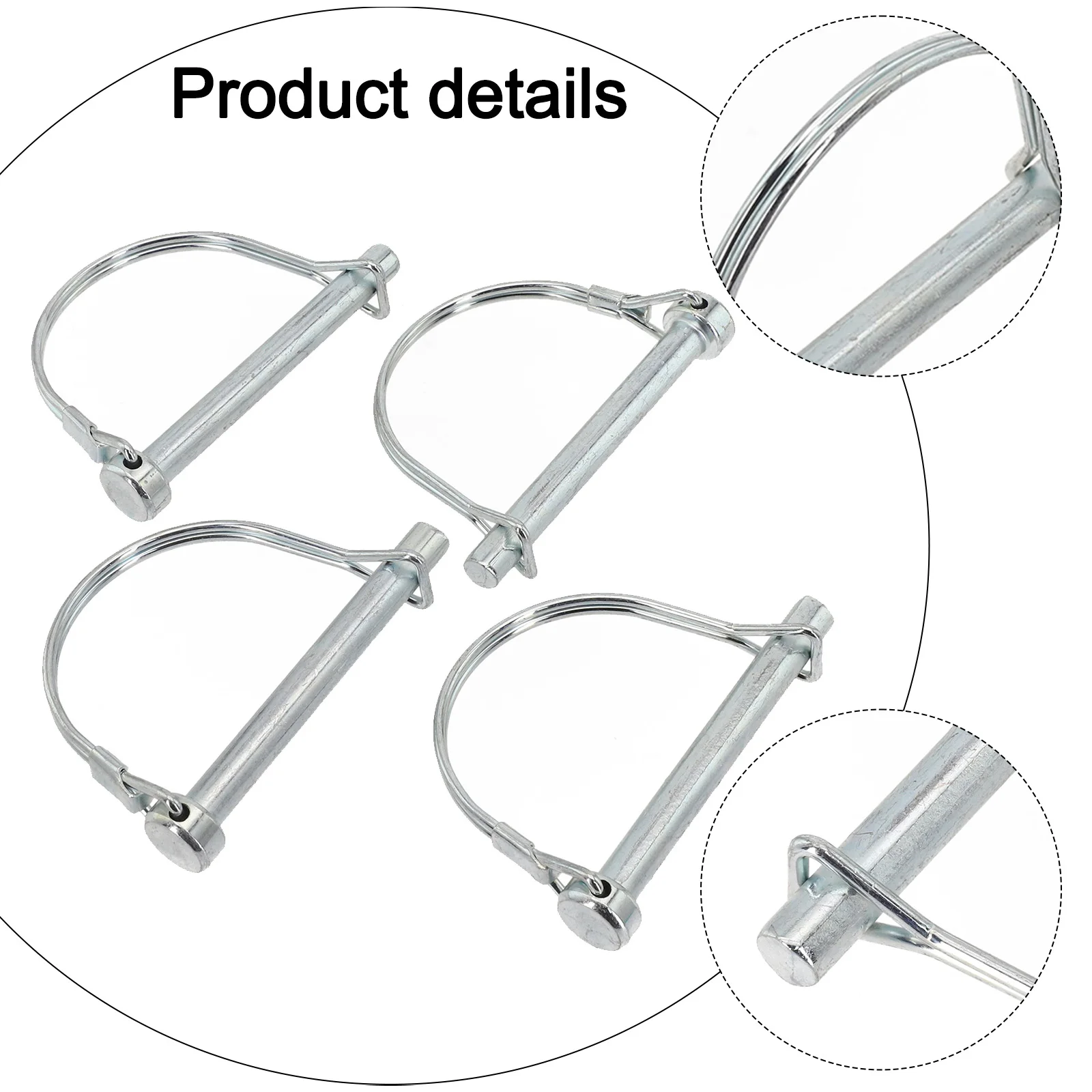 Quick Lock Safety Pin Lock Silver Trailer Coupler D Shape Pins Quick Lock New Strong Variety Of Trailer Couplers