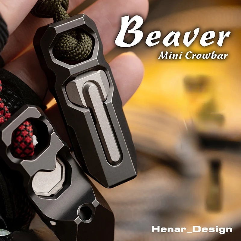 

WANWU Multi-function Beaver Knife Pendant Crowbar EDC Outdoor Equipment Screwdriver Bottle Opener Decompression Toys Self-rescue