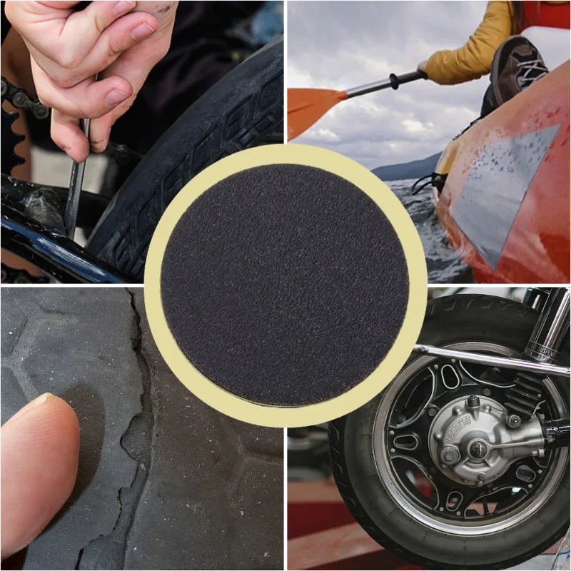 Hot Sale Bicycle No Glue Patch Flat Tire Repair Rubber Patch Sealant Bicycle Inner Tube Repair Tool Safe Riding Accessories