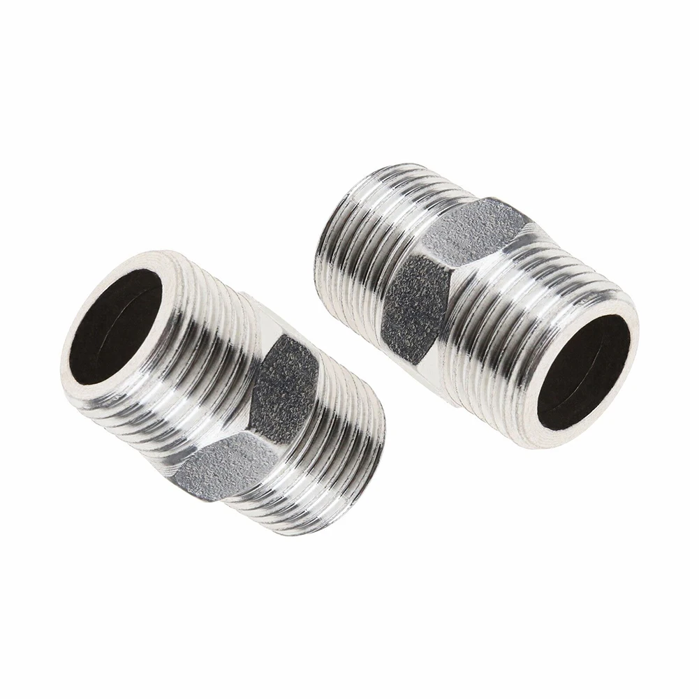 2Pcs 1/2in To 1/2in Shower Hose Extension Pipe Universal Hose Extender For DIY Showers/RVs/outdoor Showers Bathrooms Fittings