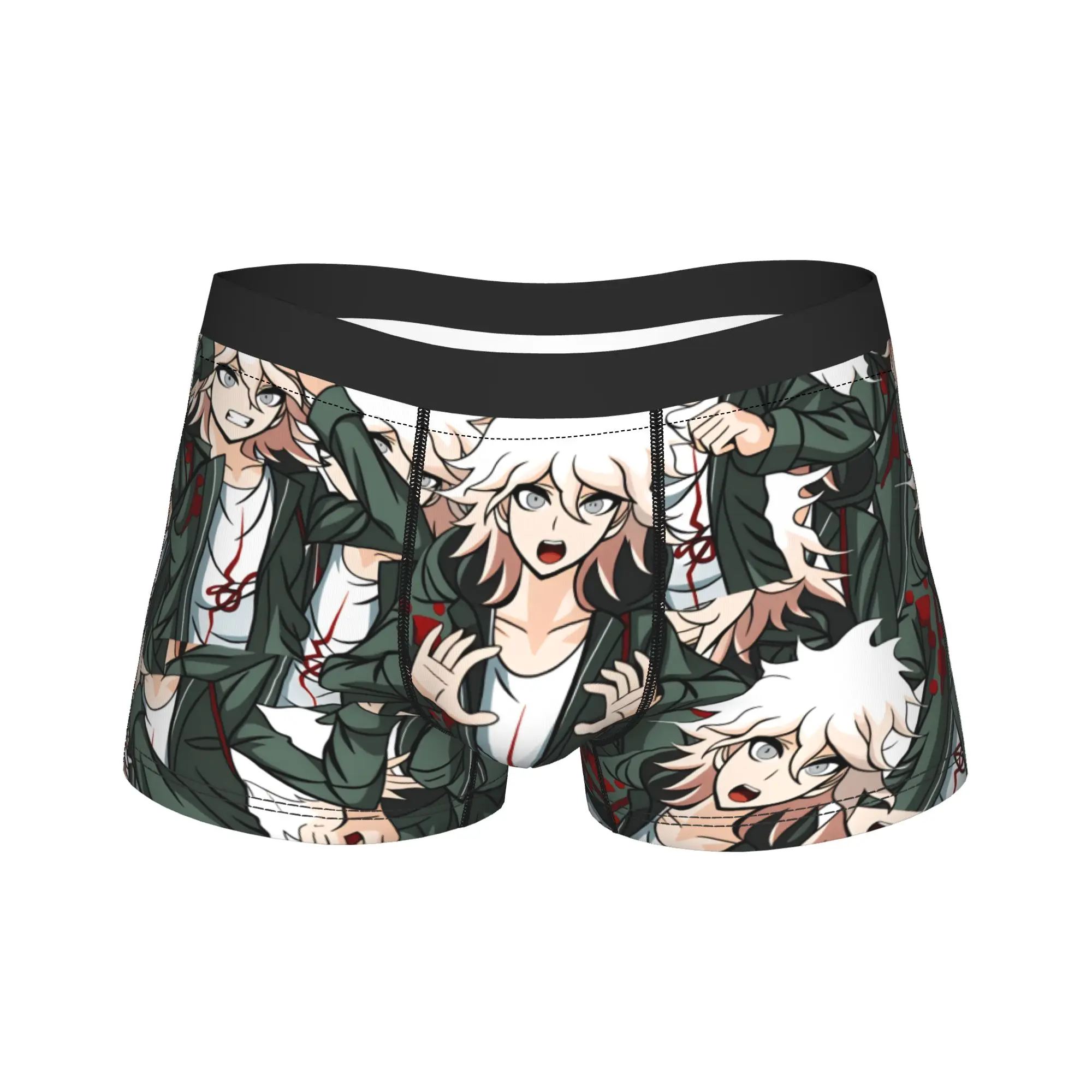 

Мужские трусы-шорты с 3D-принтом Аниме Нагито Комаэда, высококачественные, дышащие, больших размеров, на заказ, для самостоятельного дизайна