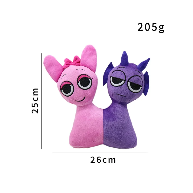 25 سنتيمتر Kawaii sprunki ألعاب من القطيفة دمية مضحك sprunki ألعاب من نسيج مخملي لينة محشوة الحيوانات لعب للأطفال هدايا عيد ميلاد الاطفال