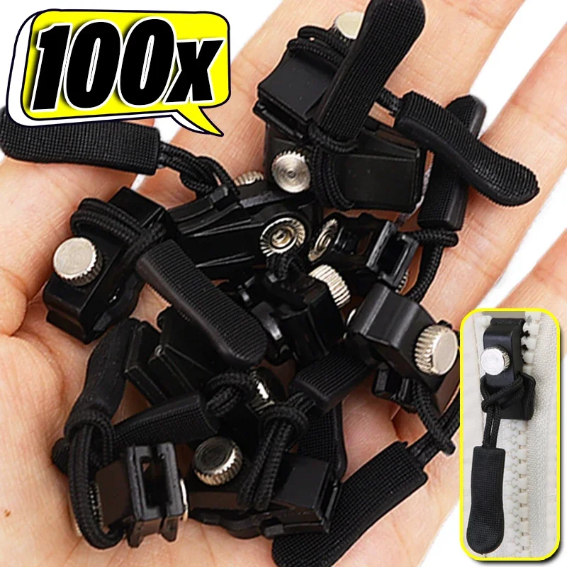 Universal Zipper Repair Kits Quick Instant Detachable Free Sewing Zippers Head Slider Pulls for Jackets Bags Clothes Accessories