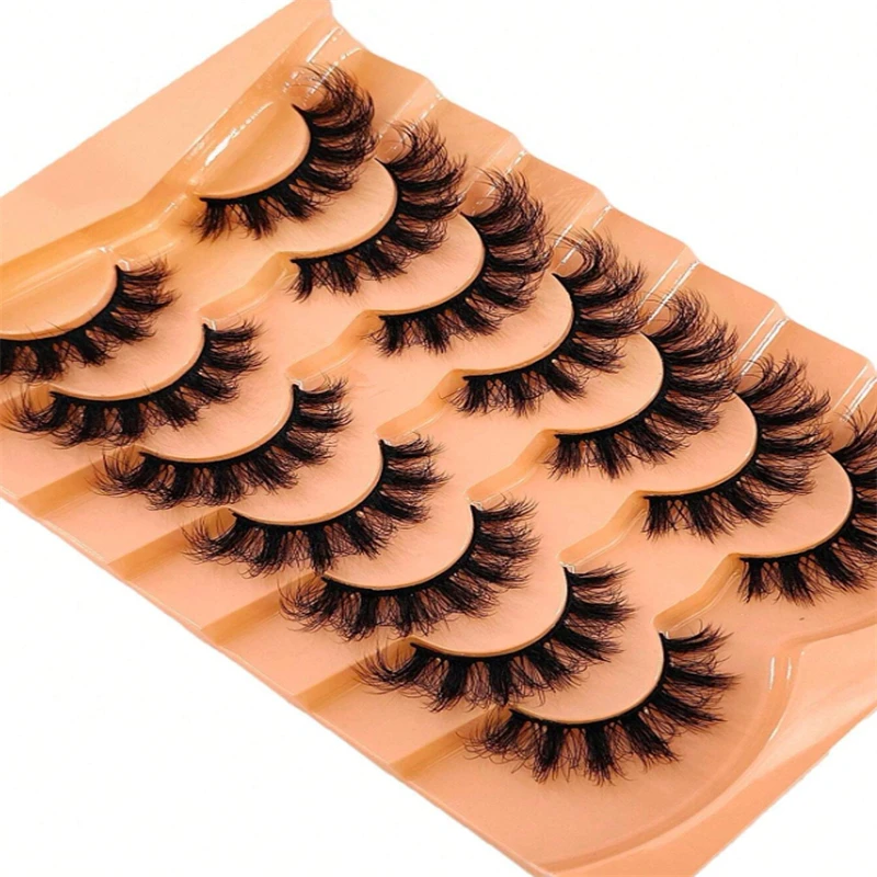 Europäische schwarze dick-dicke Imitation Wasservögel-Daunenhaar-Wimpern Längliche 3D-Lockenwimpern für verbesserte Augenschönheit
