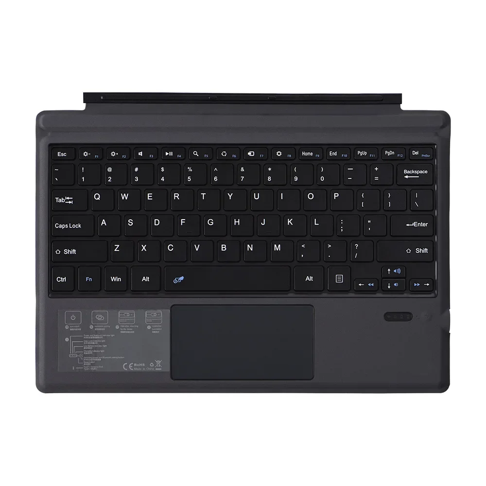 Teclado Bluetooth Sem Fio para Microsoft Surface Pro, Retroiluminação, Touchpad, Tablet, 3, 4, 5, 6, 7, 8, 9, X, Go 1, 2, 3