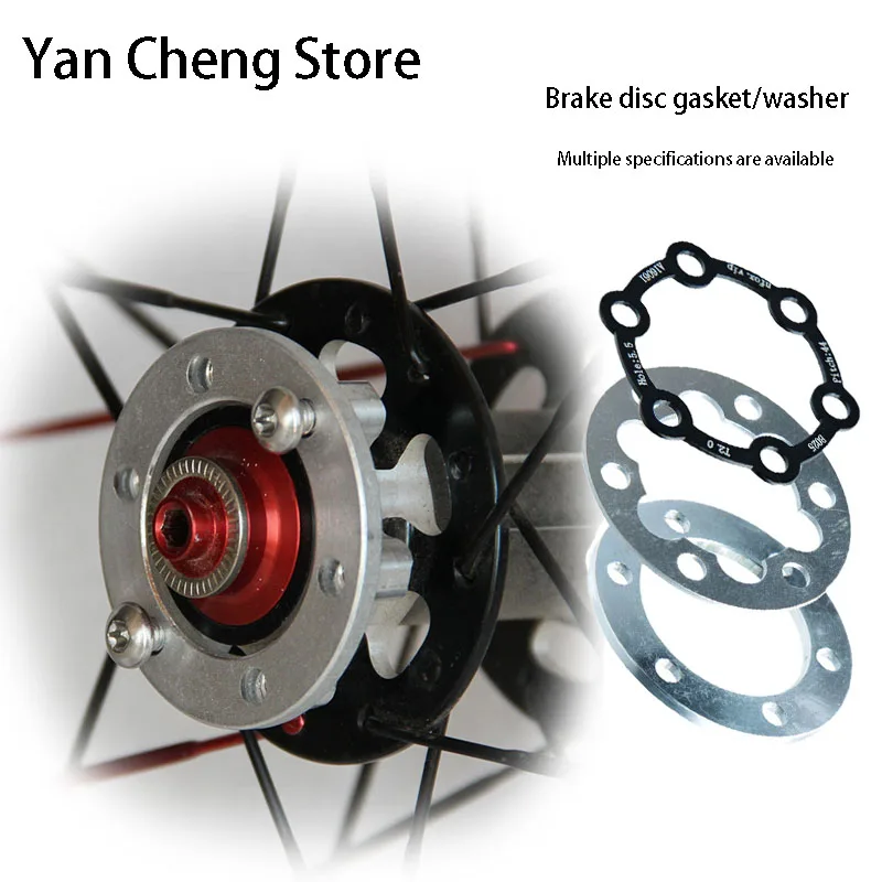 2 3 4 5 6mm Slide 6-hole Flange Gasket Bicycle Brake Disc Gasket Modification Fittings Thick Brake Disc