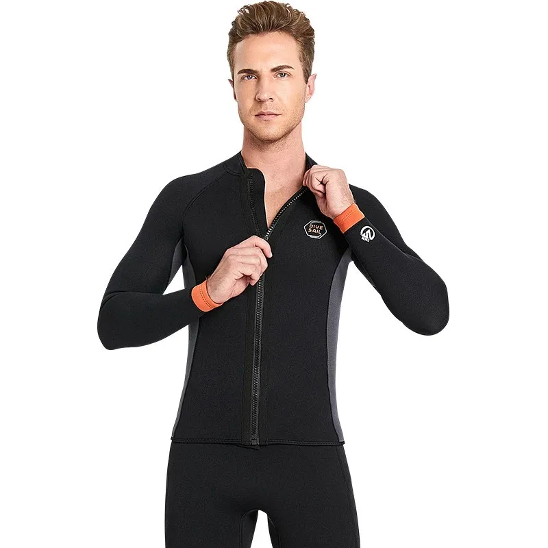 DIVE & SAIL – combinaison de plongée en néoprène, 3mm, pour hommes et femmes, veste, pantalon, professionnel