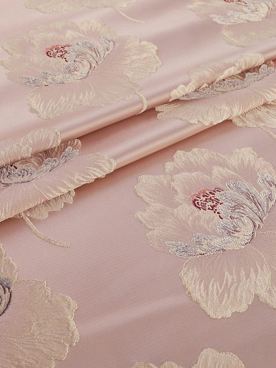 

Ткань с вышивкой крупными пионами FS7 для летних платьев, домашних губчатых подушек, рукоделия, китайского стиля, геометрических узоров