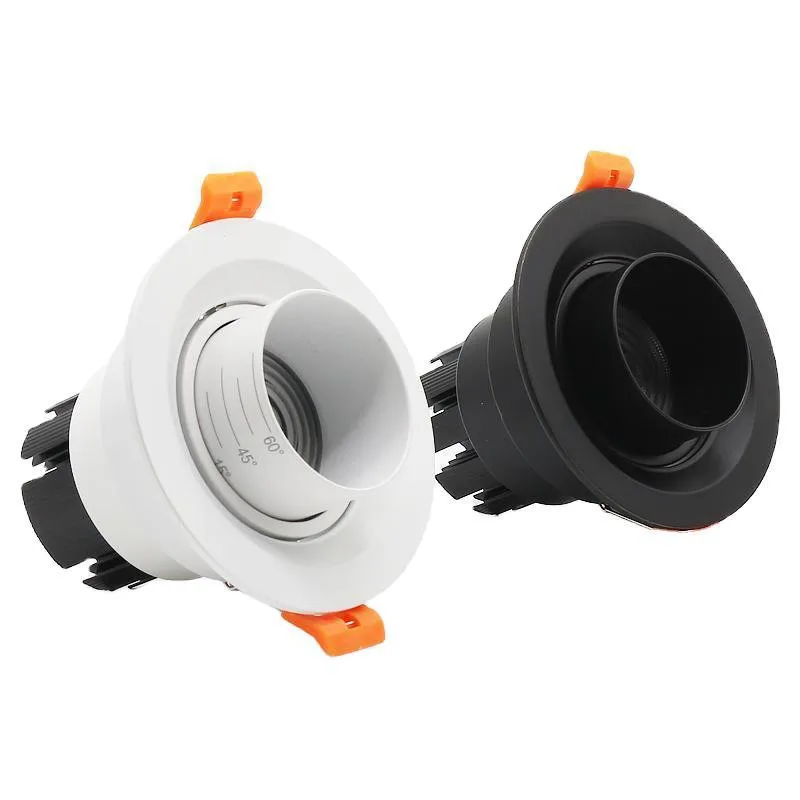 Hole 75/95/120MM Zoom Beam Angle Adjustable LED COB Recessed Downlight 12W 20W 30W LED Ceiling Spot Light for Picture Background