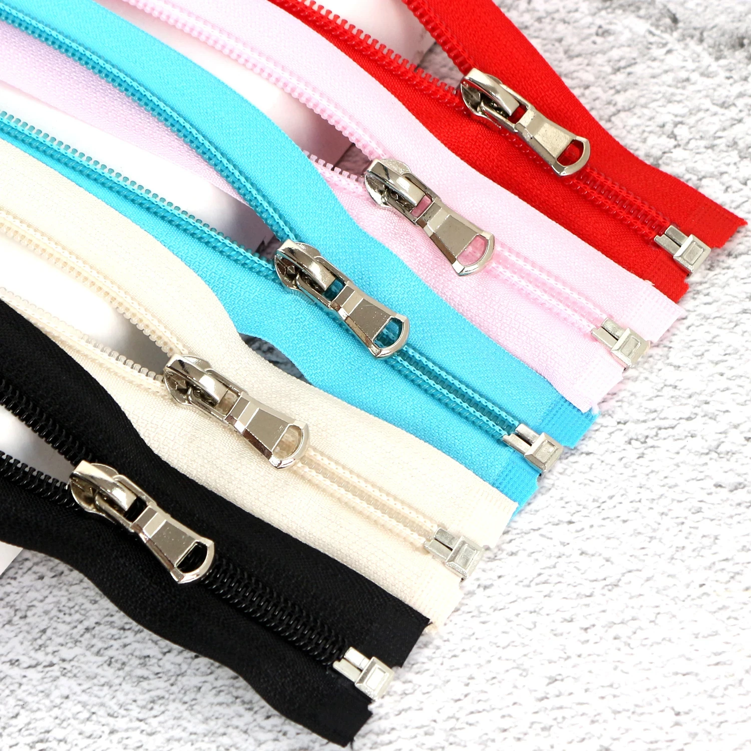 (10pcs)5# Nylon Open Tail Multi-size Zipper Multi-color Clothing Coat Sportswear Zipper Single Opening