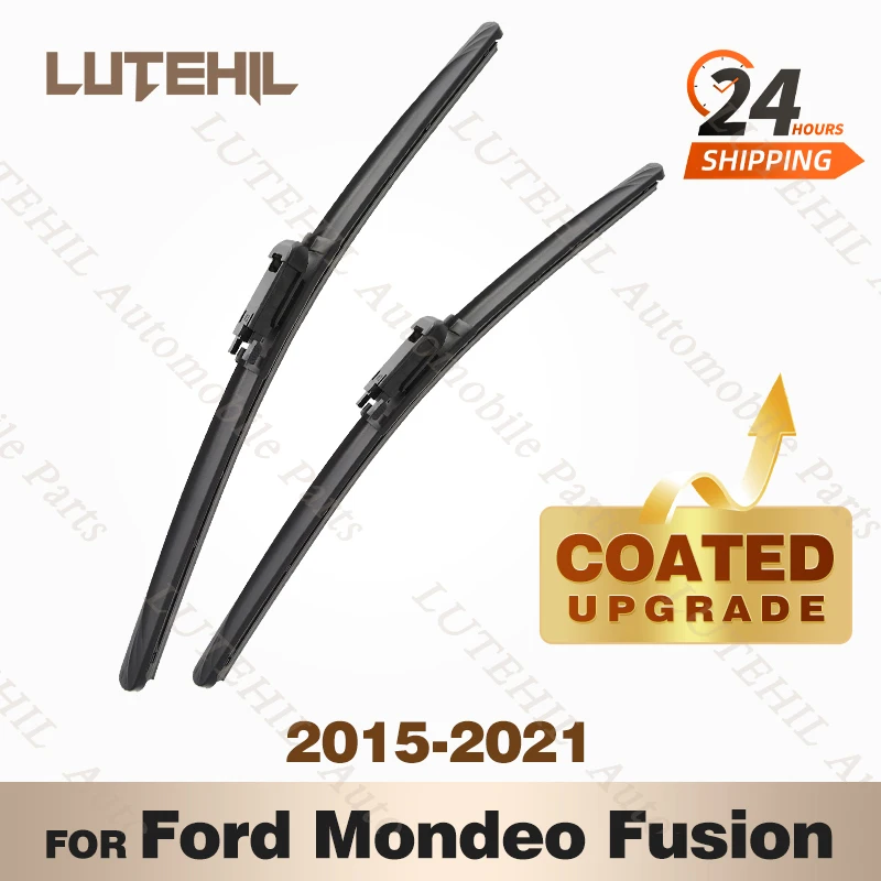 

LUTEHIL's Silicone Front Wiper Set For Ford Mondeo Fusion 2015 - 2021 2016 2017 2018 2019 2020 coated windshield blade 28"+28"