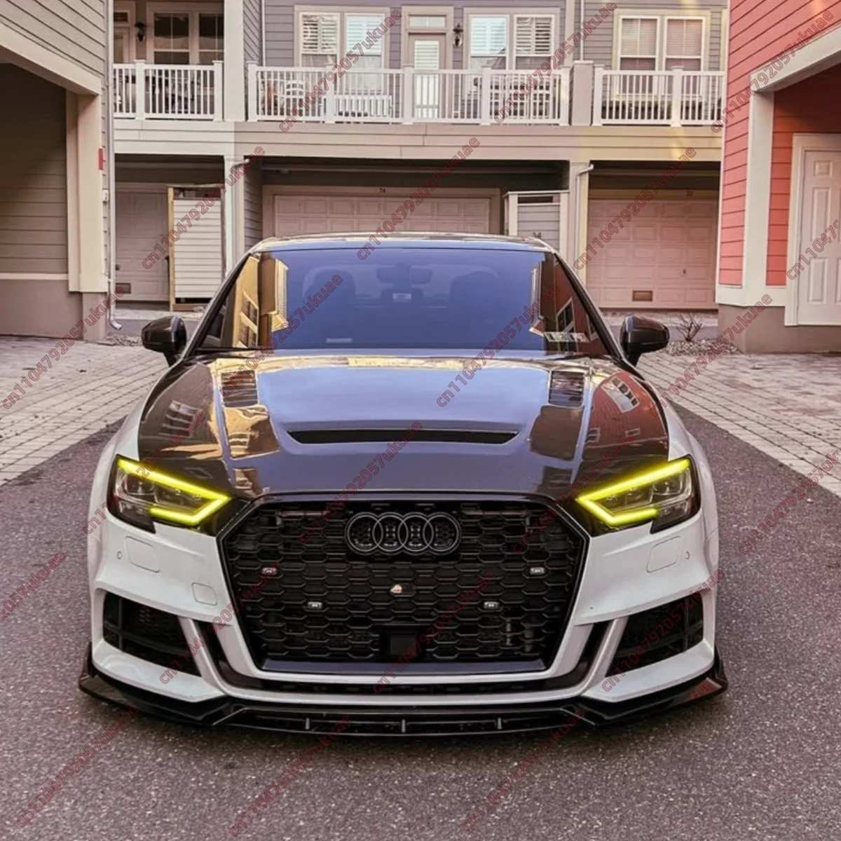 Frontstoßstangenlippe Splitter für Audi A3 S-Line / S3 8V Facelift 2016-2020 ABS Schutzverkleidung Exterieur Spoilerlippe Bodykit Tuning