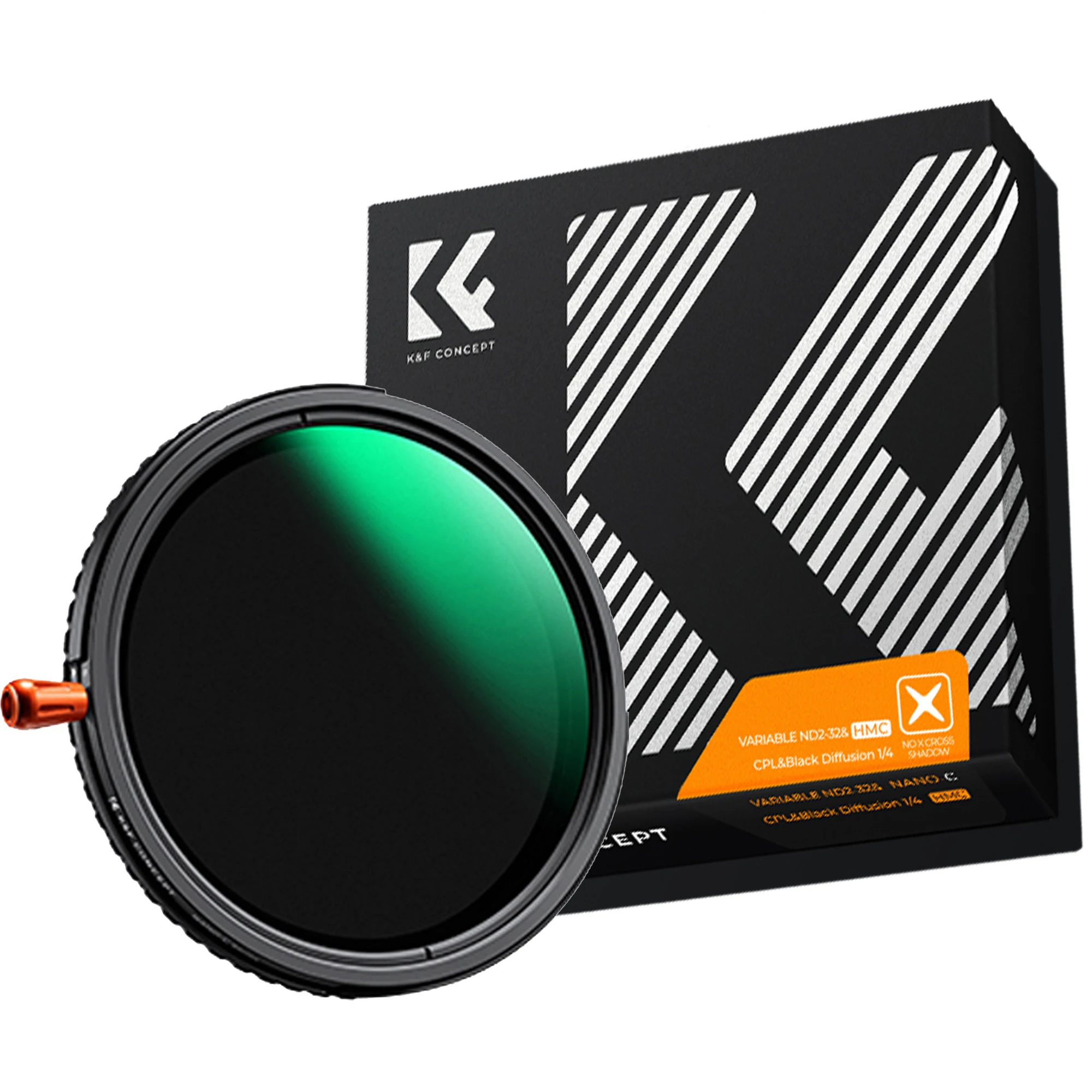 K&F CONCEPT 3 w 1 filtr ND2-32 + CPL + czarny filtr rozproszenia światła 1/4, filtr ND Black Mist 49/52/55/58/67/72/77/82mm — zdjęcie produktu 7