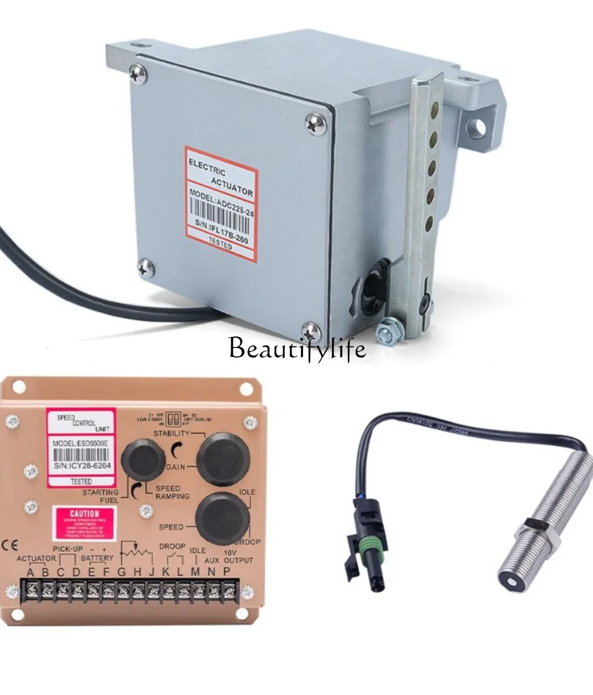 Diesel generator external actuator ADC120-12V, ADC225-24V accessory assembly