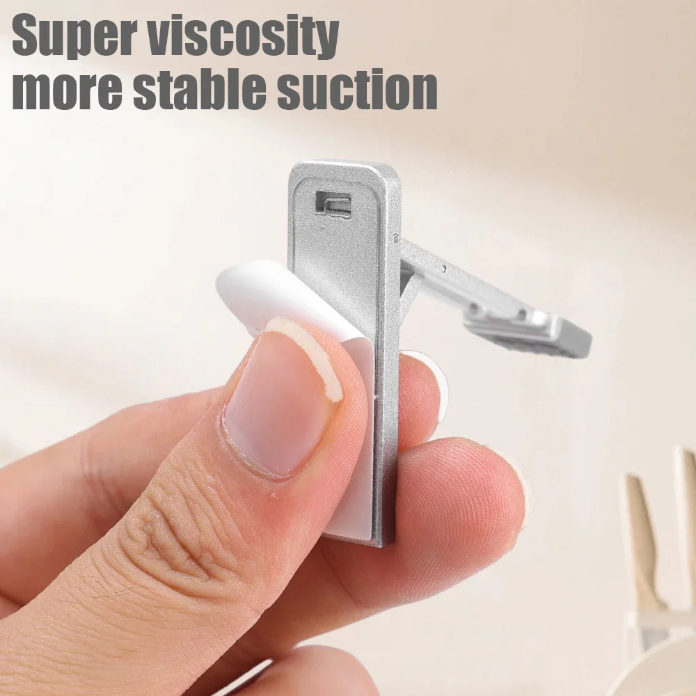 1/2 шт. мини-невидимая подставка для мобильного телефона, самоклеящийся металлический кронштейн для iPad iPhone 15, Samsung, регулируемая складная подставка