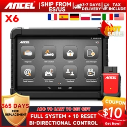 Ancel x6 obd2 scanner profession elle auto diagnose tools alle system abs öl epb dpf reset code leser obd 2 automotive scanner