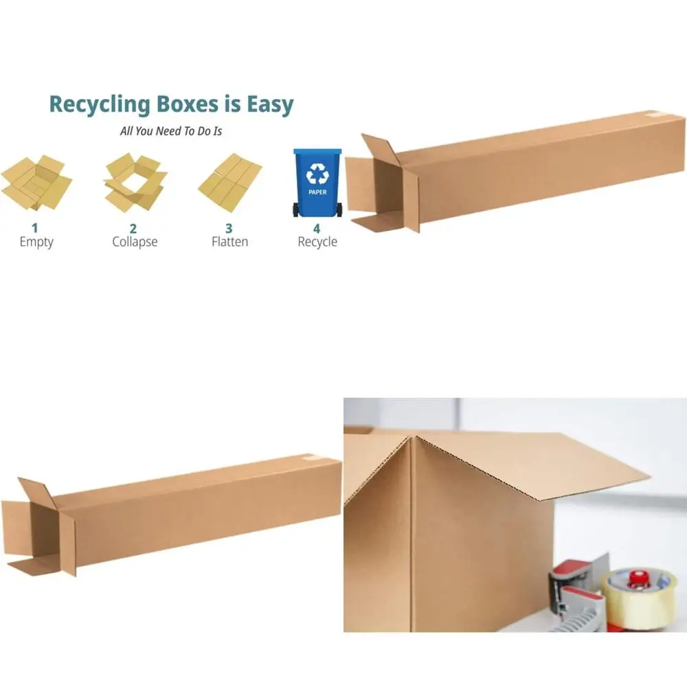 

Набор из 50 гофрокартонных коробок 6x6x36 дюймов для транспортировки, упаковки и переезда