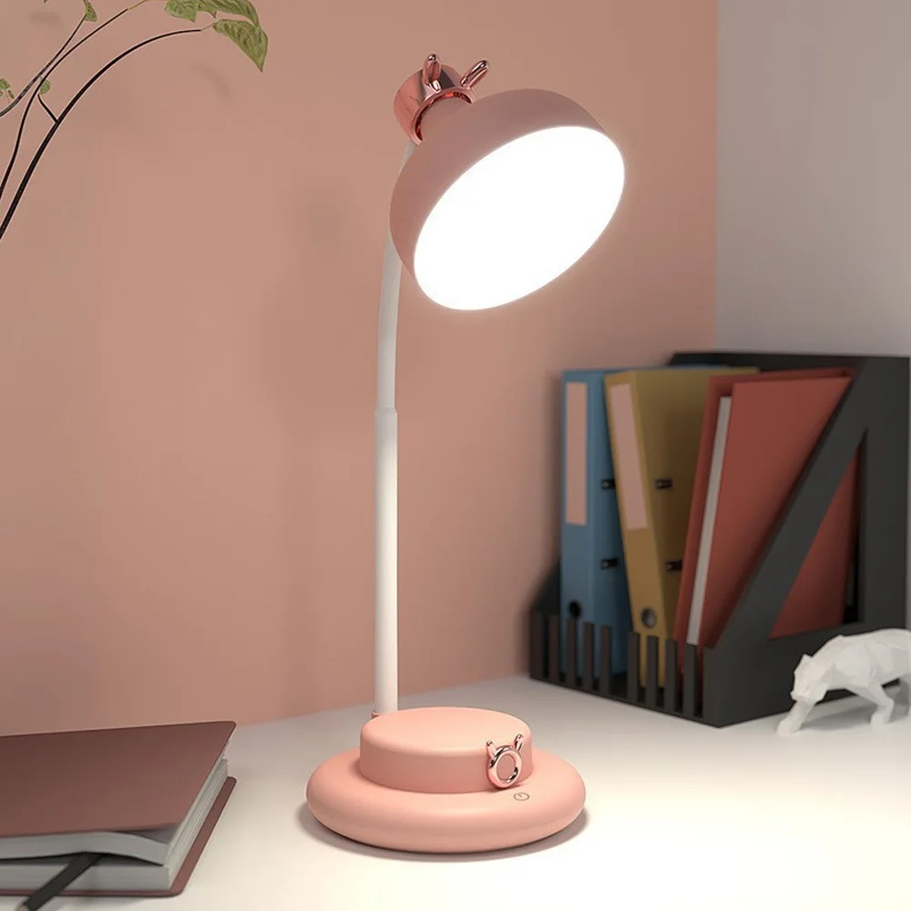 

Rechargeable color dimming soft light touch control desk lamp children's reading lamp students dormitory study small desk lamps