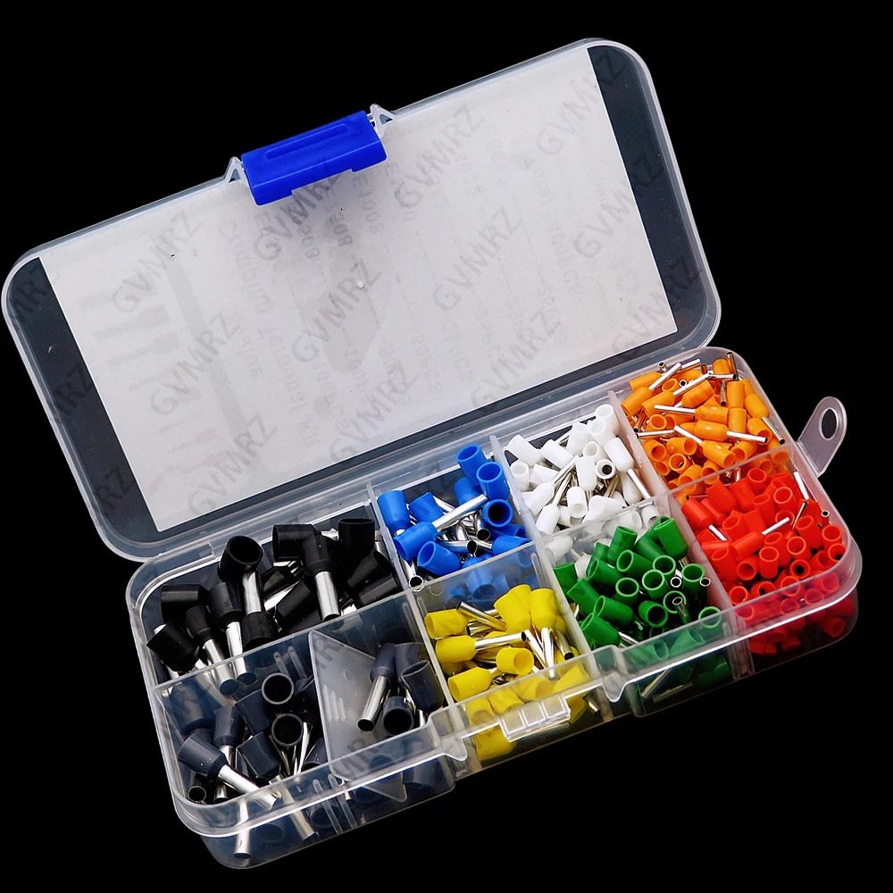 400PCS/LOT E0506 tube type terminal set European type tube type terminal combination boxed cold pressing terminal E0508 E7508