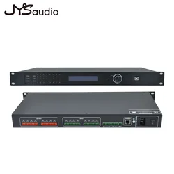 DSP Network Power Amplifier 8 Input 8 Output Big Matrix processor Audio Professional Sound Mixer Management for Conference Room