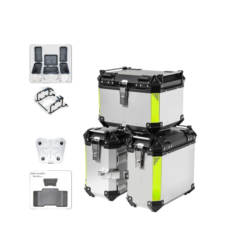 Factory Direct CL X7 37L Aluminum Alloy Motorcycle Side Box & Pannier Case Universal Storage with Internal Strap System