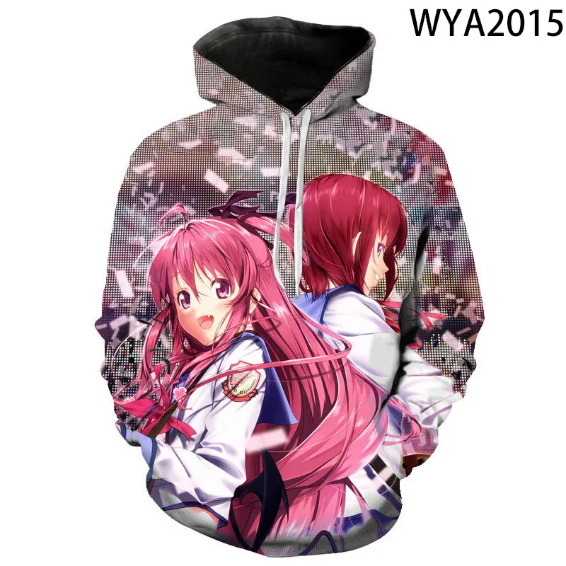 New Casual Angel Beats Men Women Children Sweatshirts 3D Printed Pullover Hoodies Long Sleeve Boy Girl Kids Streetwear Jacket