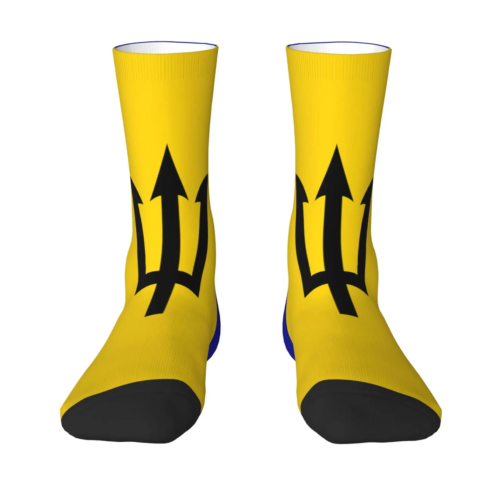 

Носки с рисунком флага Барбадоса, ретро-тренд, стильные уличные носки в стиле хип-хоп, дышащие, нескользящие, повседневные спортивные носки, необычный подарок для вечеринки