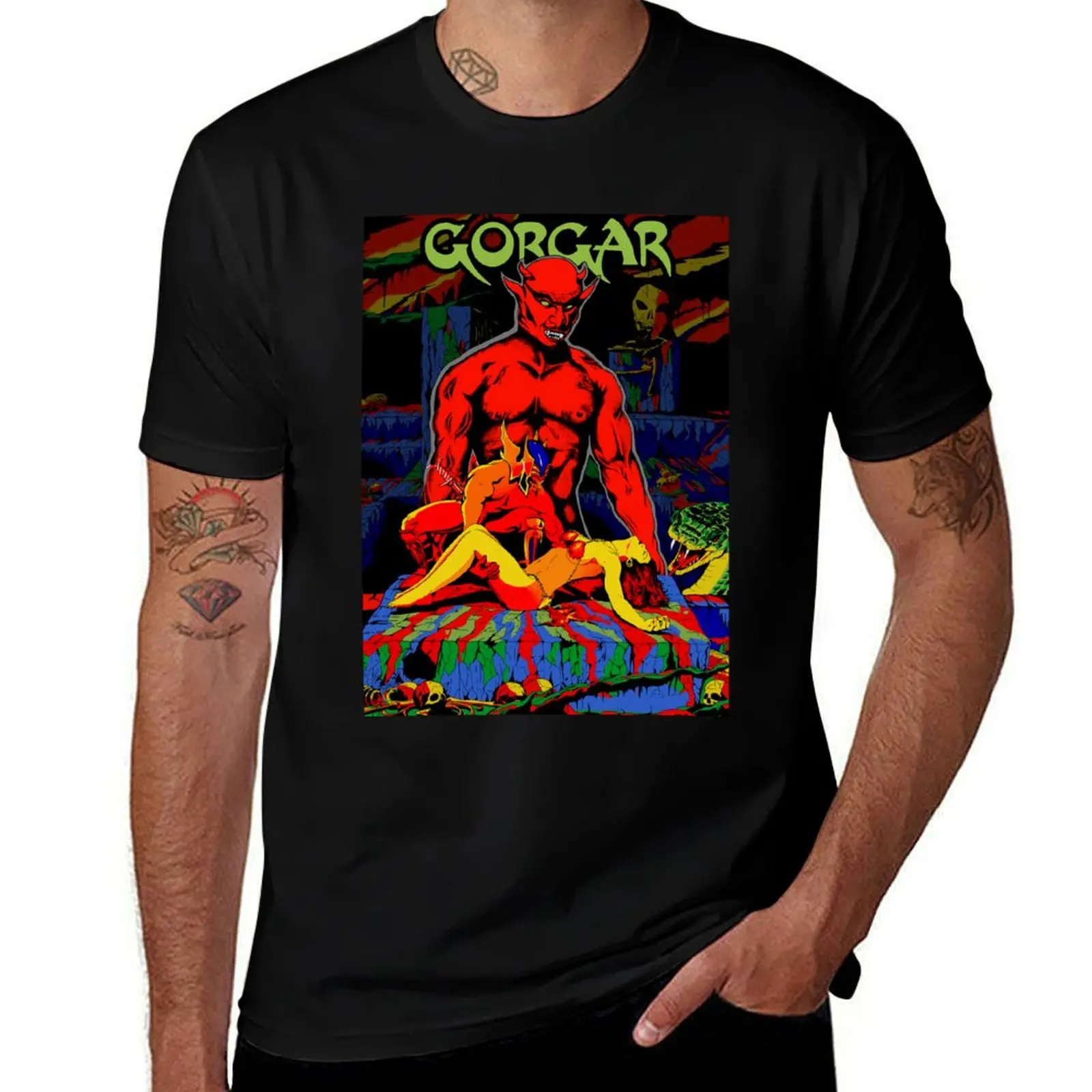 Gorgar Pinball T-Shirt Simple Casual Short Sleeve Cotton T-Shirt