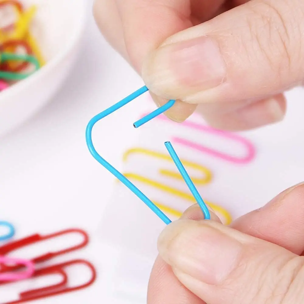 Color paper clips, 400 medium and jumbo (1.3 "and 2") paper clips, durable, rust resistant