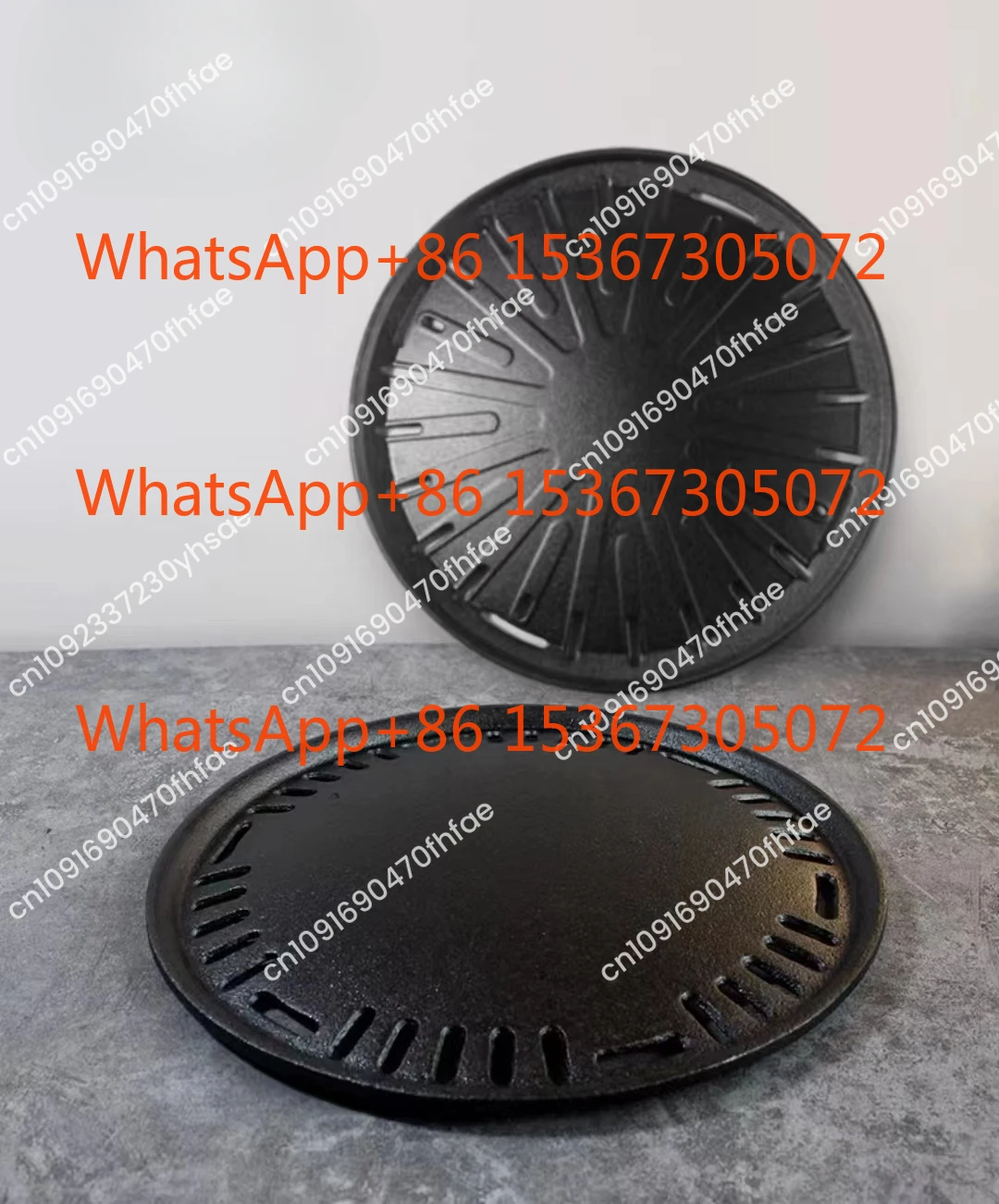 

Cast iron grill thickened grill uncoated non-stick Korean commercial charcoal outdoor grill BBQ tools