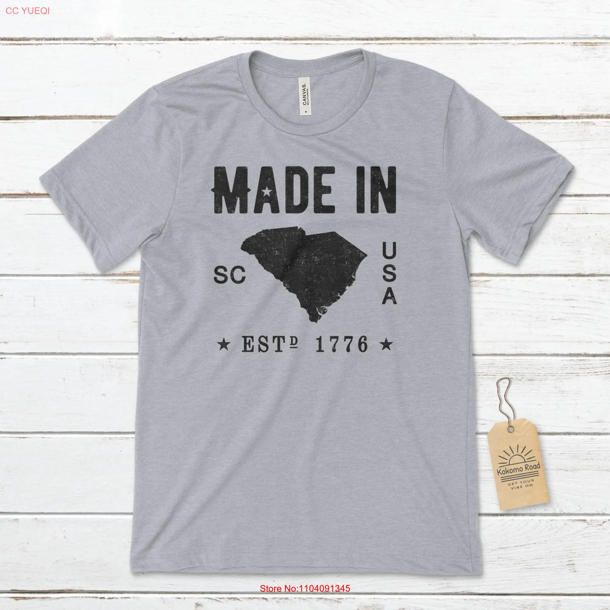 Made in South Carolina T Shirt Native The Palmetto State Carolinians long or short sleeves