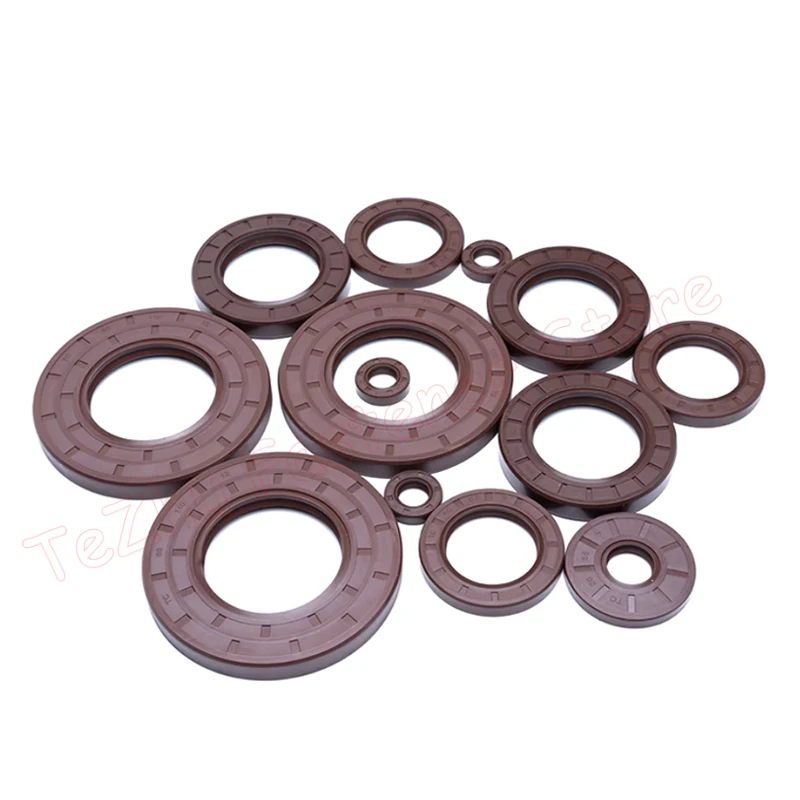 ID 43 44 45 46 47 48 49 50mm FKM Fluorine Rubber Skeleton TC Oil Seal High Temperature Washer Gasket Acid Resistance Abrasion