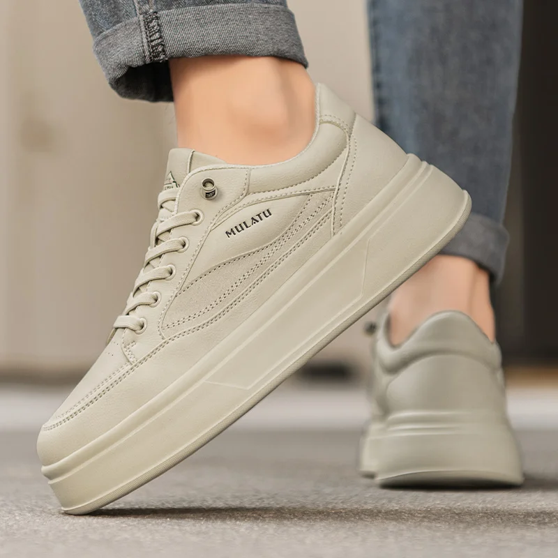 2025 Men's New Autumn White Sneakers - Breathable Casual Shoes, Couple Style, Trendy & Best Selling