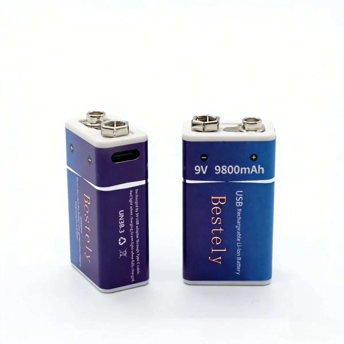 Bester wiederaufladbarer 9-V-Lithium-Akku, 9800 mAh, USB-Ladeakku für Mikrofon, Instrument, Multimeter, elektronische Geräte