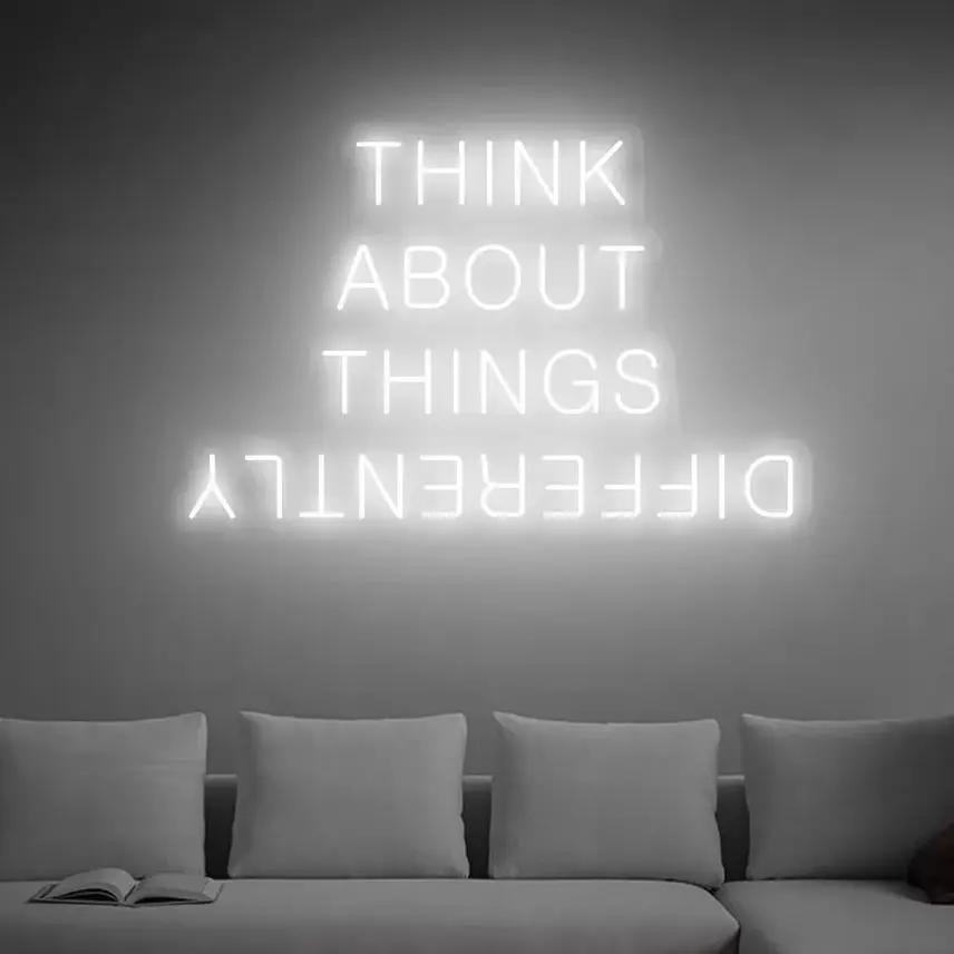 Think About Things Differently Neon Sign  Wholesale Neon Signs Drop Shipping to Any Country