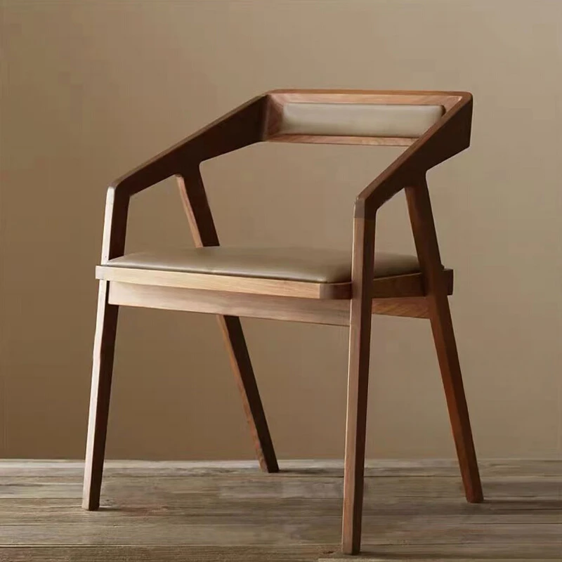 

Nordic solid wood dining chair, square back chair, designer chair, nail chair, book chair