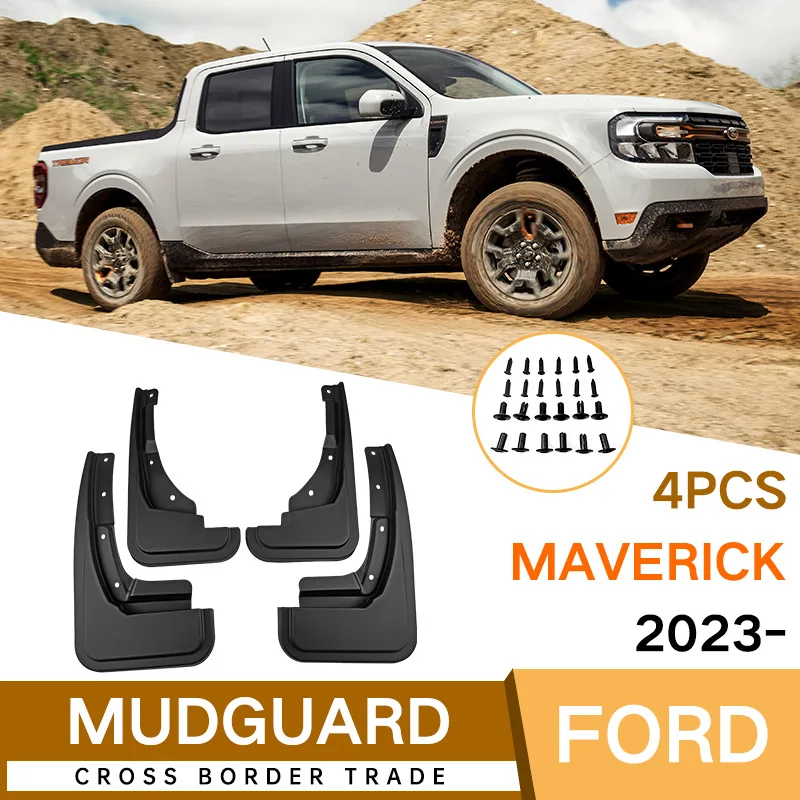 4pcs Car Mudguards Fender For Ford Maverick 2022 2023 XL XLT LARIAT Tire Mudflaps Splash Guards Mud Flaps Mud guards Accessories