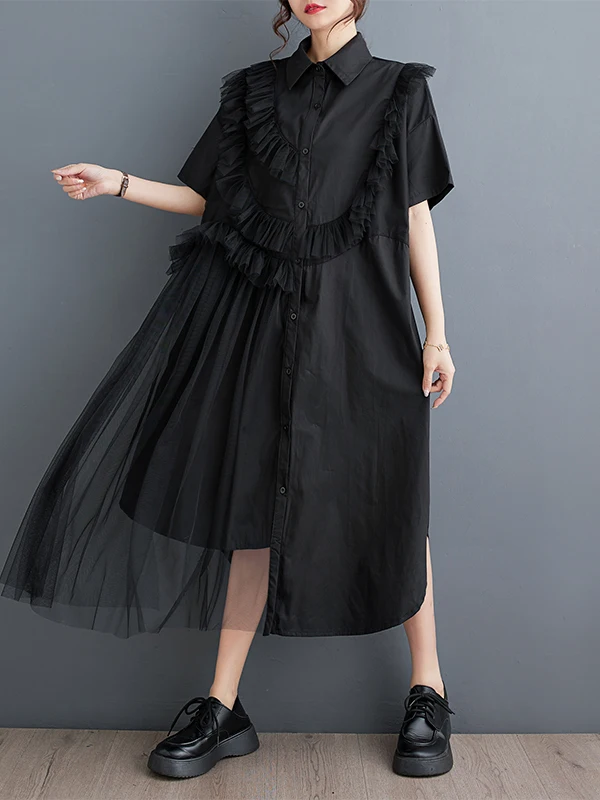 

Летнее свободное платье с асимметричным кроем, повседневное, средней длины, А-силуэт, однобортное, однотонное, для работы, в стиле арт-дизайн, свободного кроя...