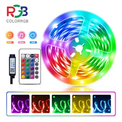 RGB LED 스트립 조명, 음악 동기화, 파티 홈 색상 변경, 5V, 1M-30M,1 천 6 백만 색상