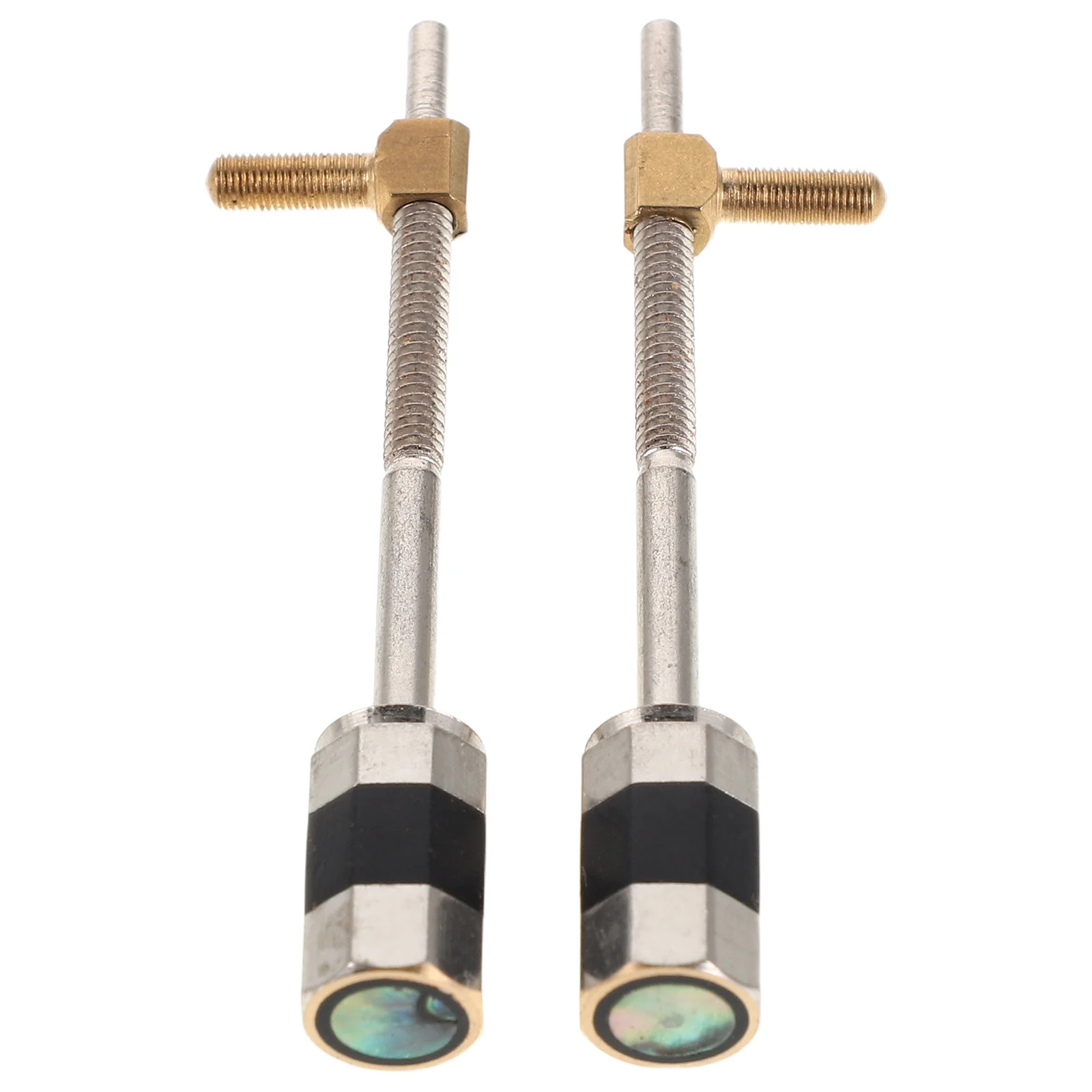 

2 Pcs Musical Bow Frog Student Violin Professional Accessories Instrument Parts Silver Metal Accessory