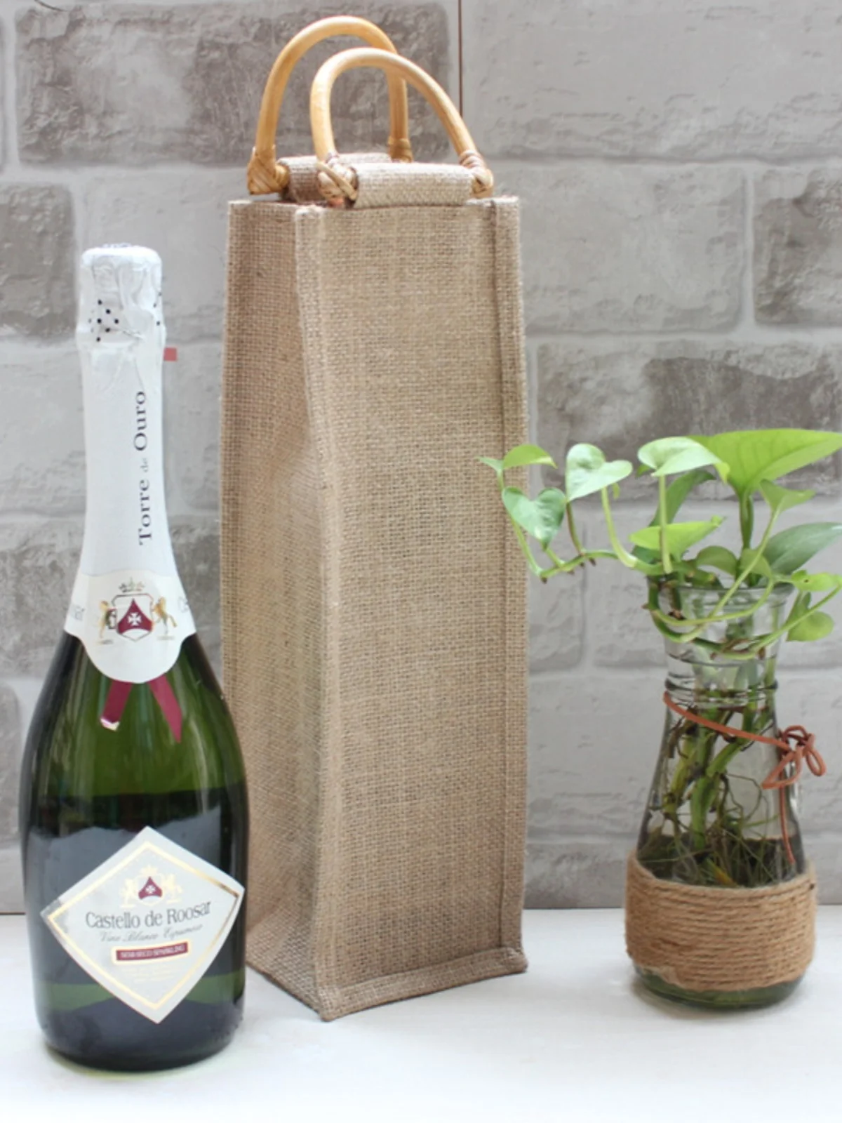 

Universal Red Wine Gift Bag Handheld Yellow Linen Beer Bag Single Double Pa Eco-friendly Bag Cusizable Logo Country Sle